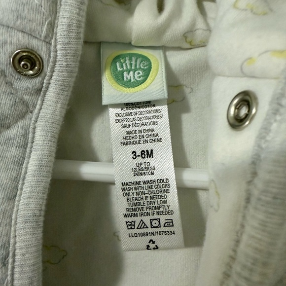 EUC Little Me Quilted Bunting Suit size 3-6 months - Picture 4 of 4